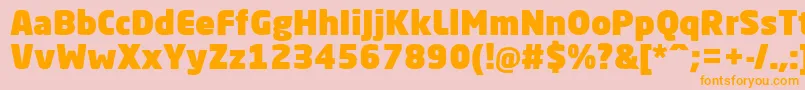 NeoSansProUltra Font – Orange Fonts on Pink Background