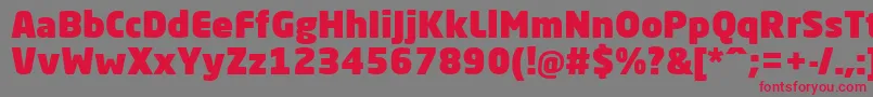 NeoSansProUltra-Schriftart – Rote Schriften auf grauem Hintergrund