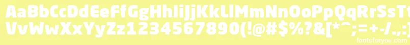 NeoSansProUltra Font – White Fonts on Yellow Background
