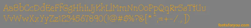 TrotsLightHmk Font – Orange Fonts on Gray Background