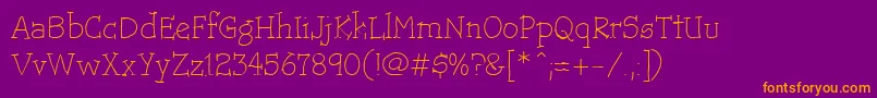 TrotsLightHmk Font – Orange Fonts on Purple Background