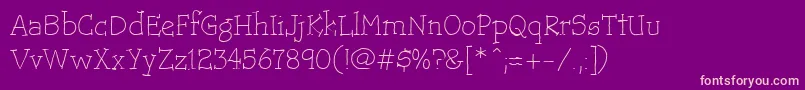 TrotsLightHmk Font – Pink Fonts on Purple Background