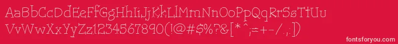 TrotsLightHmk Font – Pink Fonts on Red Background