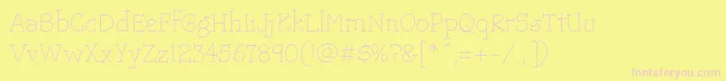 TrotsLightHmk Font – Pink Fonts on Yellow Background