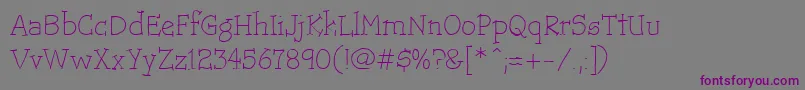 Шрифт TrotsLightHmk – фиолетовые шрифты на сером фоне