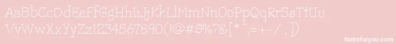 TrotsLightHmk Font – White Fonts on Pink Background