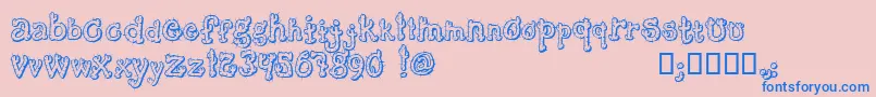 CactusSandwichFm Font – Blue Fonts on Pink Background