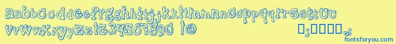 CactusSandwichFm Font – Blue Fonts on Yellow Background