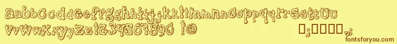 CactusSandwichFm Font – Brown Fonts on Yellow Background