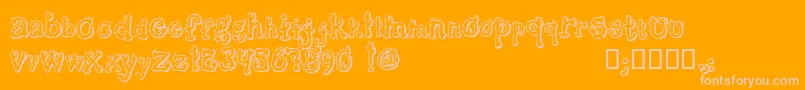 CactusSandwichFm Font – Pink Fonts on Orange Background