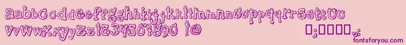 CactusSandwichFm Font – Purple Fonts on Pink Background