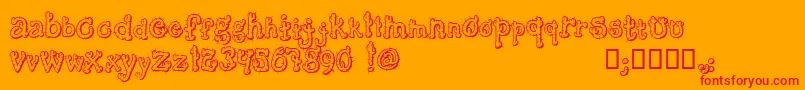 CactusSandwichFm Font – Red Fonts on Orange Background