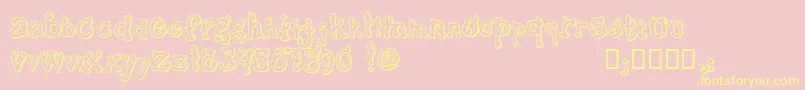 CactusSandwichFm Font – Yellow Fonts on Pink Background