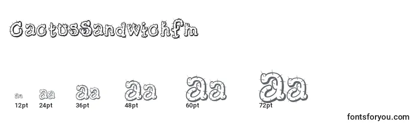 CactusSandwichFm Font Sizes