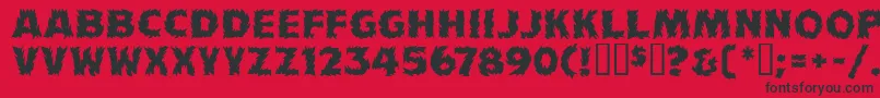 Fonte FlamesMf – fontes pretas em um fundo vermelho