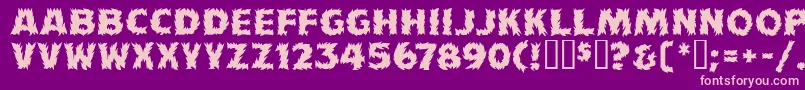 FlamesMf Font – Pink Fonts on Purple Background