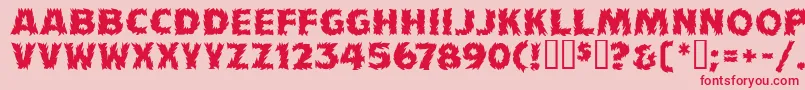 FlamesMf Font – Red Fonts on Pink Background