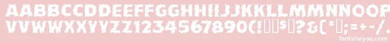 FlamesMf Font – White Fonts on Pink Background