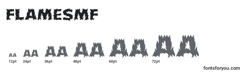 Размеры шрифта FlamesMf