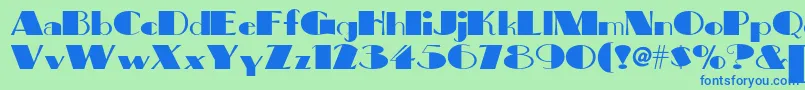 Bigapplenf Font – Blue Fonts on Green Background