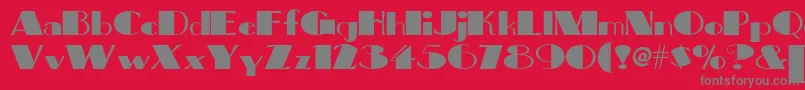 Bigapplenf Font – Gray Fonts on Red Background