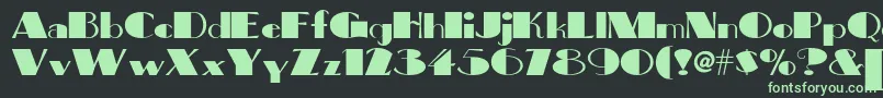 Bigapplenf-fontti – vihreät fontit mustalla taustalla