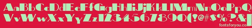 Bigapplenf Font – Green Fonts on Red Background