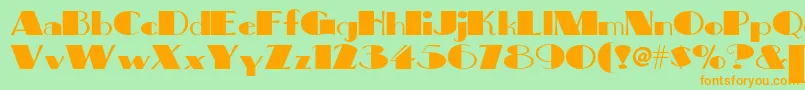 Bigapplenf Font – Orange Fonts on Green Background