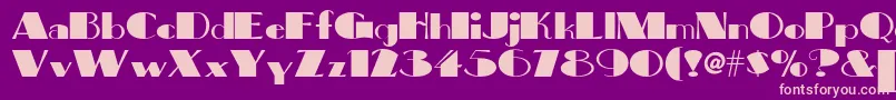 Bigapplenf Font – Pink Fonts on Purple Background