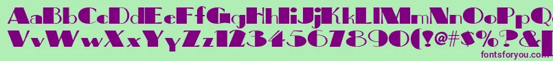 Bigapplenf Font – Purple Fonts on Green Background