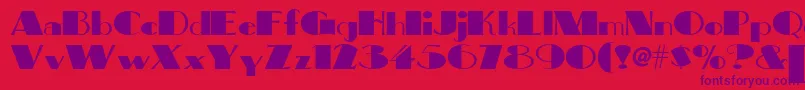 Bigapplenf Font – Purple Fonts on Red Background