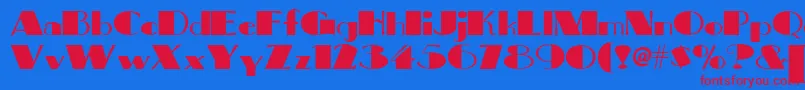 Bigapplenf Font – Red Fonts on Blue Background