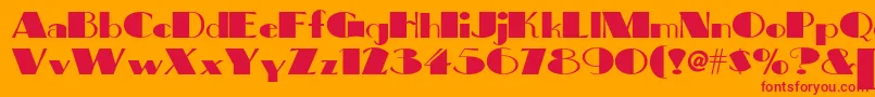 Bigapplenf Font – Red Fonts on Orange Background