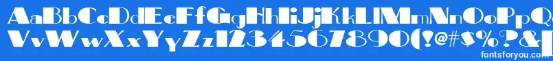 Bigapplenf Font – White Fonts on Blue Background