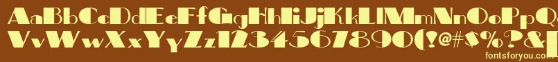Bigapplenf Font – Yellow Fonts on Brown Background