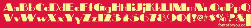 Bigapplenf Font – Yellow Fonts on Red Background