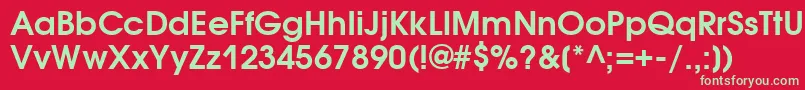 AvantgardegothicettBold Font – Green Fonts on Red Background