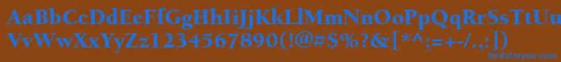 BerkeleystdBlack Font – Blue Fonts on Brown Background