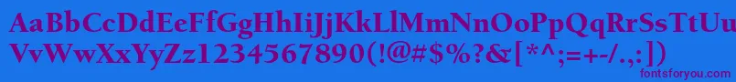 BerkeleystdBlack Font – Purple Fonts on Blue Background