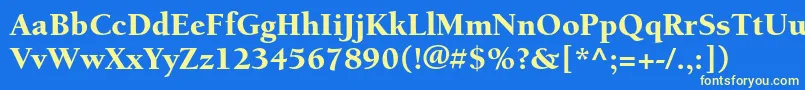 BerkeleystdBlack Font – Yellow Fonts on Blue Background