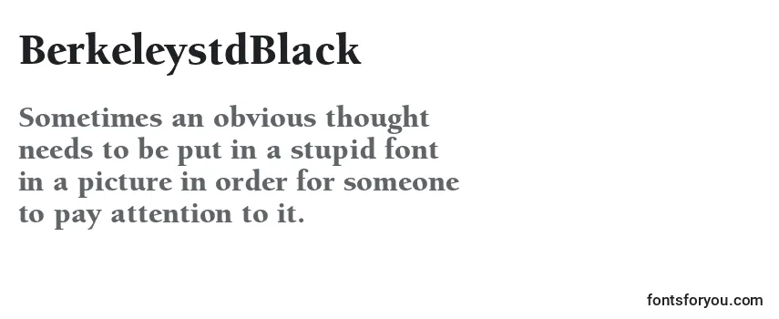 BerkeleystdBlack Font