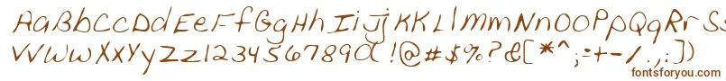 Lehn111-Schriftart – Braune Schriften auf weißem Hintergrund