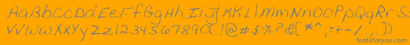 Lehn111 Font – Gray Fonts on Orange Background