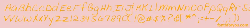 Lehn111 Font – Orange Fonts on Pink Background