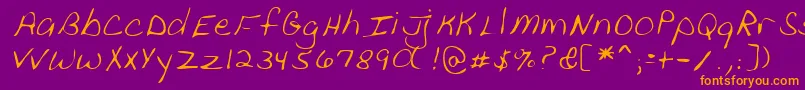 Lehn111 Font – Orange Fonts on Purple Background