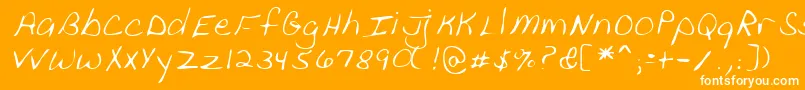 Lehn111 Font – White Fonts on Orange Background