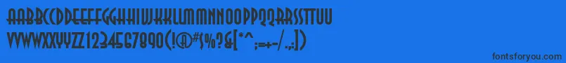 AnnacBold Font – Black Fonts on Blue Background
