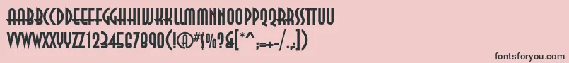 フォントAnnacBold – ピンクの背景に黒い文字