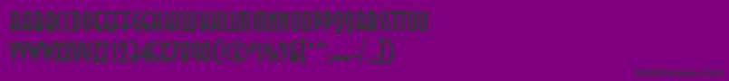 AnnacBold-Schriftart – Schwarze Schriften auf violettem Hintergrund