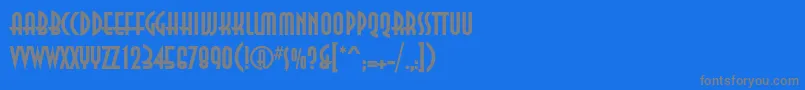 フォントAnnacBold – 青い背景に灰色の文字